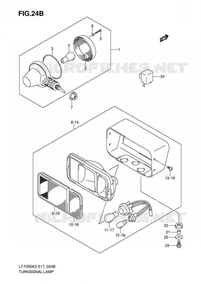 INDICATOREN (LT-F250K6 E4) Suzuki QUAD 250 OZARK 2004  LT-F250K4(E17)