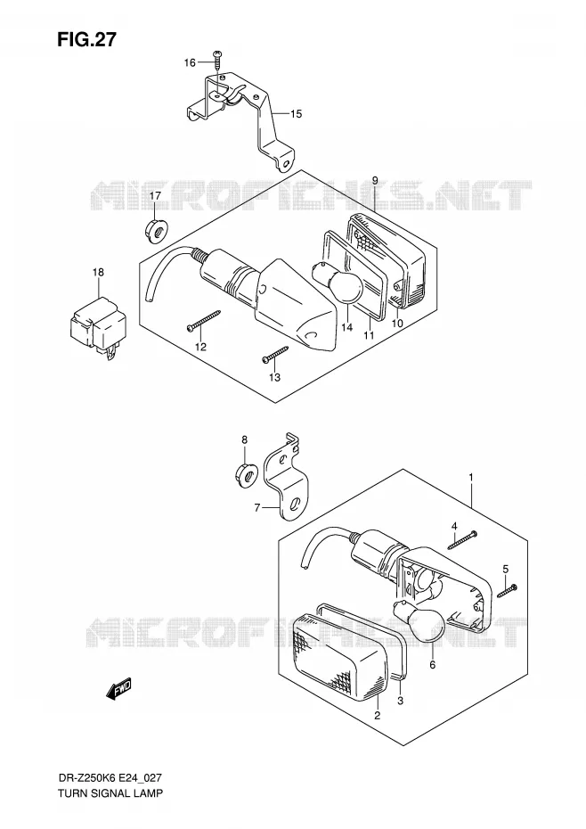 INDICATOREN Suzuki MOTO 250 DR-Z 2007  DR-Z250K7(E24)