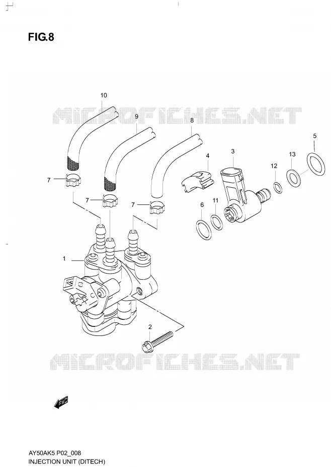INJECTIE-EENHEID (DITECH) Suzuki SCOOTER 50 KATANA 2005  AY50AK5