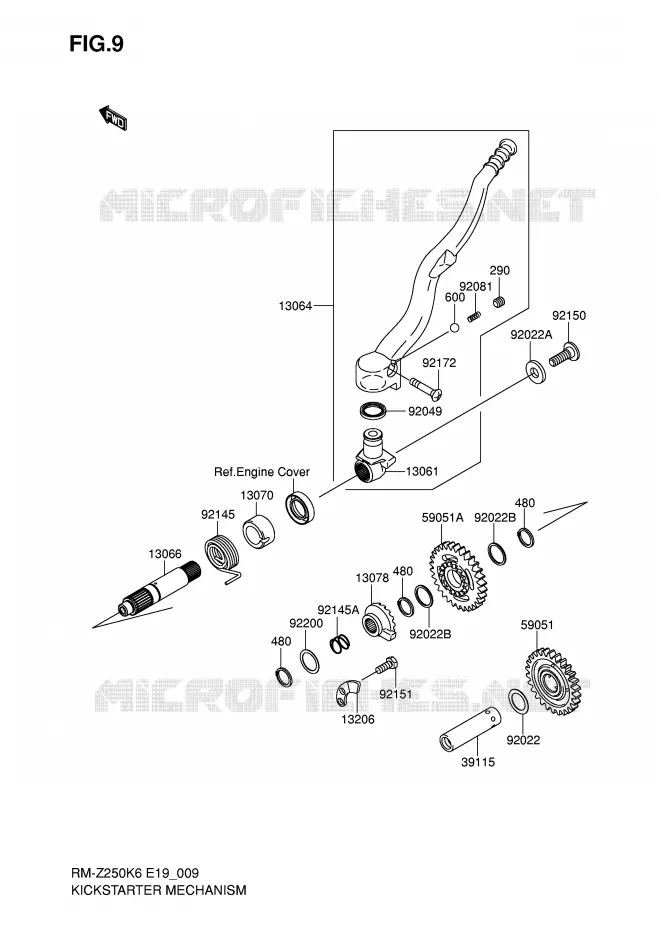 KICKSTARTER Suzuki MOTO 250 RM-Z 2006  RM-Z250K6(E19)
