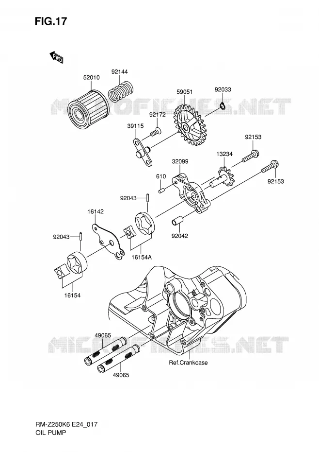 OLIEPOMP Suzuki MOTO 250 RM-Z 2006  RM-Z250K6(E24)