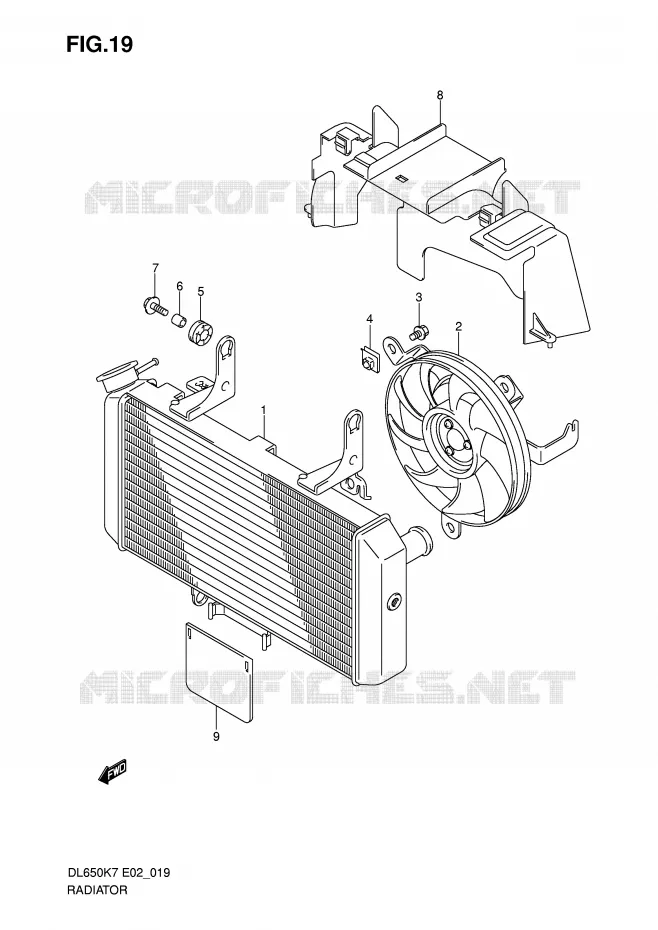 RADIATOR Suzuki MOTO 650 V-STROM 2008  DL650AK8(E2)