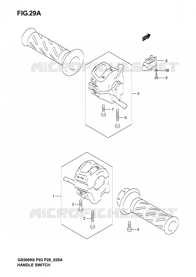SCHAKELAARS (MODELE K6) Suzuki MOTO 500 GS-E 2003  GS500K3(P3)