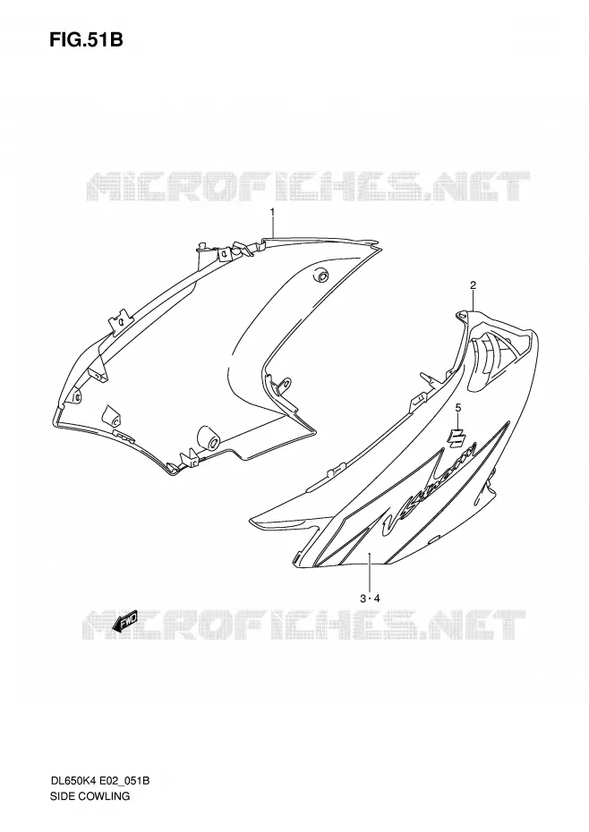 SIDE KUIP (MODELE K6) Suzuki MOTO 650 V-STROM 2006  DL650U3K6(E2)