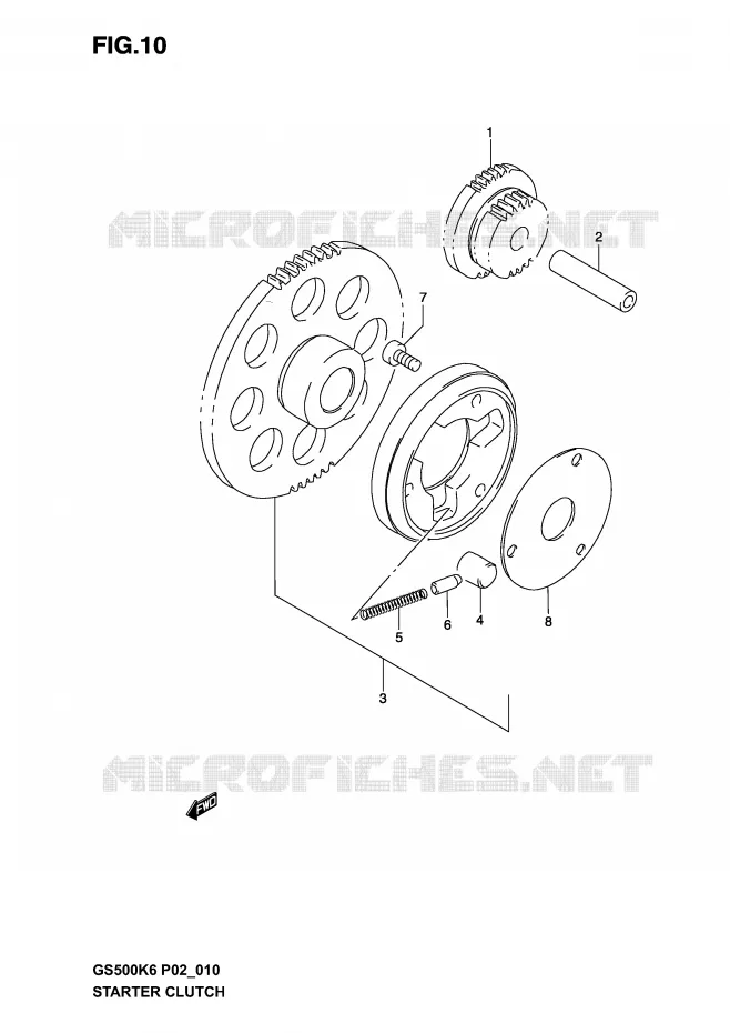 STARTMOTOR CLUTCH Suzuki MOTO 500 GS-E 2005  GS500K5(P19)