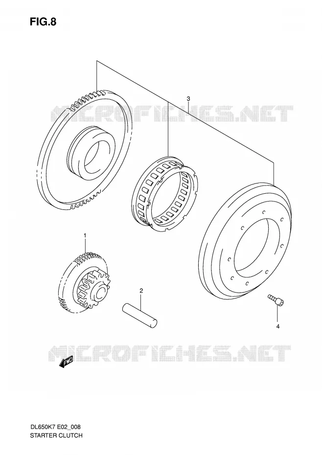 STARTMOTOR CLUTCH Suzuki MOTO 650 V-STROM 2007  DL650K7(E2)