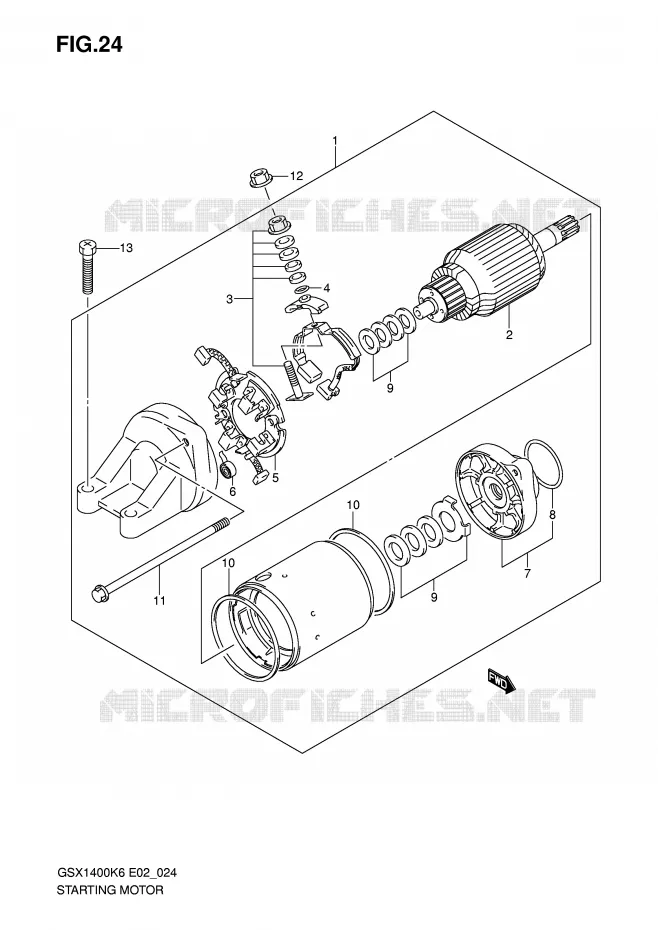 STARTMOTOR Suzuki MOTO 1400 GSX 2006  GSX1400U1K6(E2)