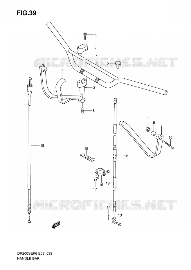 STUUR (E24) Suzuki MOTO 200 DR 2010  DR200SEL0(E6)