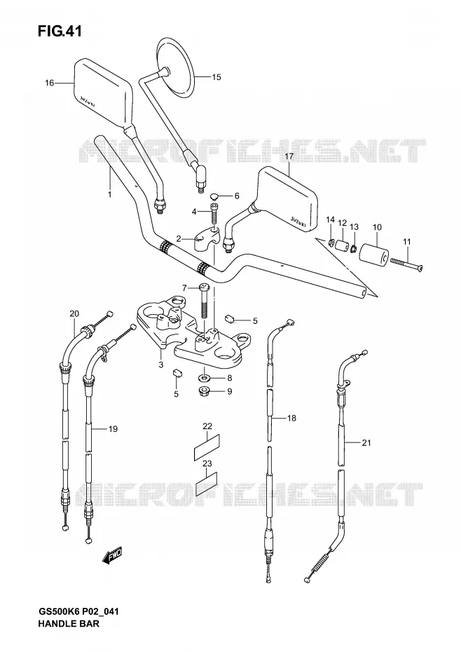 STUUR (MODELE K3) Suzuki MOTO 500 GS-E 2005  GS500K5(P19)