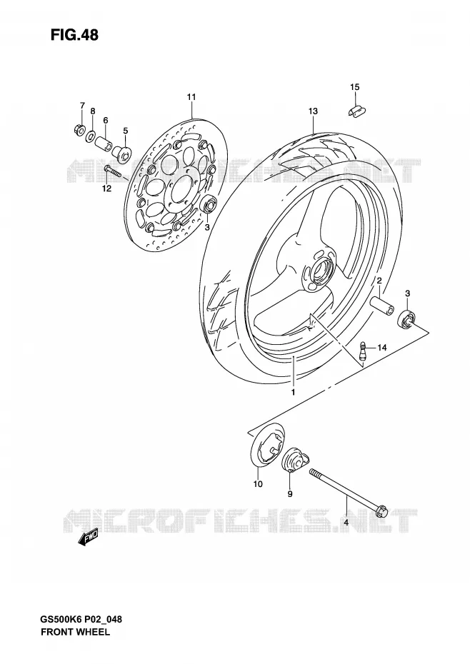 VOORWIEL Suzuki MOTO 500 GS-F 2006  GS500FUK6(P19)