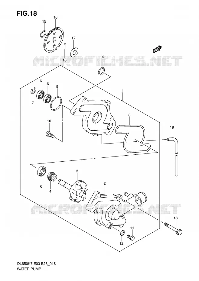 WATERPOMP Suzuki MOTO 650 V-STROM 2007  DL650K7(E3/E28)