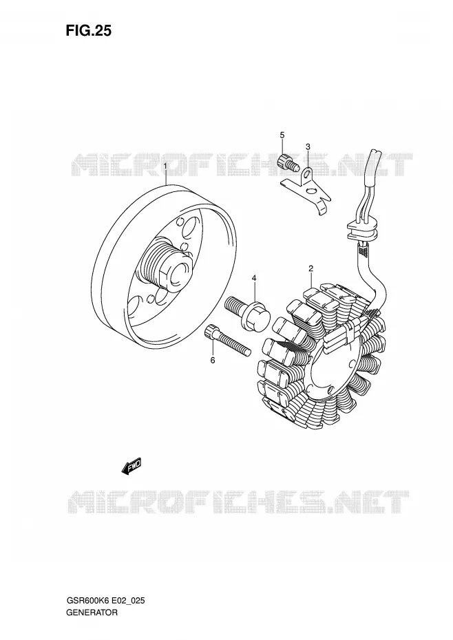 ALTERNATOR Suzuki MOTO 600 GSR 2009  GSR600AK9(E2)