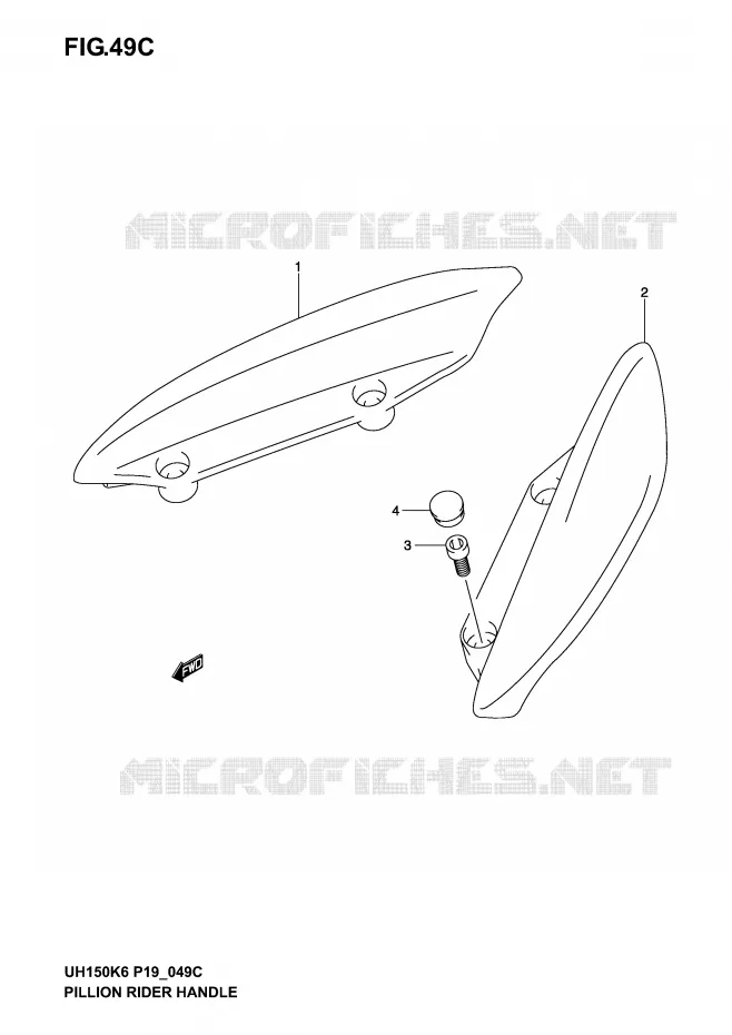 BACKREST (MODELE K5) Suzuki SCOOTER 150 BURGMAN 2006  UH150K6(P19)