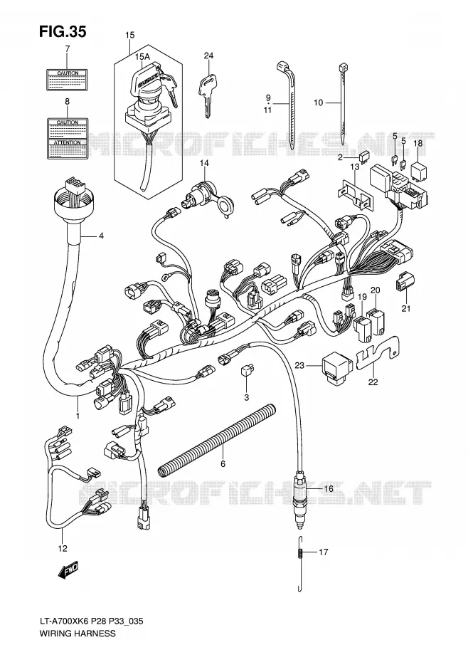 BEDRADING (MODEL K6 ~F.NO.5SAAP41A 67110000) Suzuki QUAD 700 KINGQUAD 2007  LT-A700XK7(P28/P33)