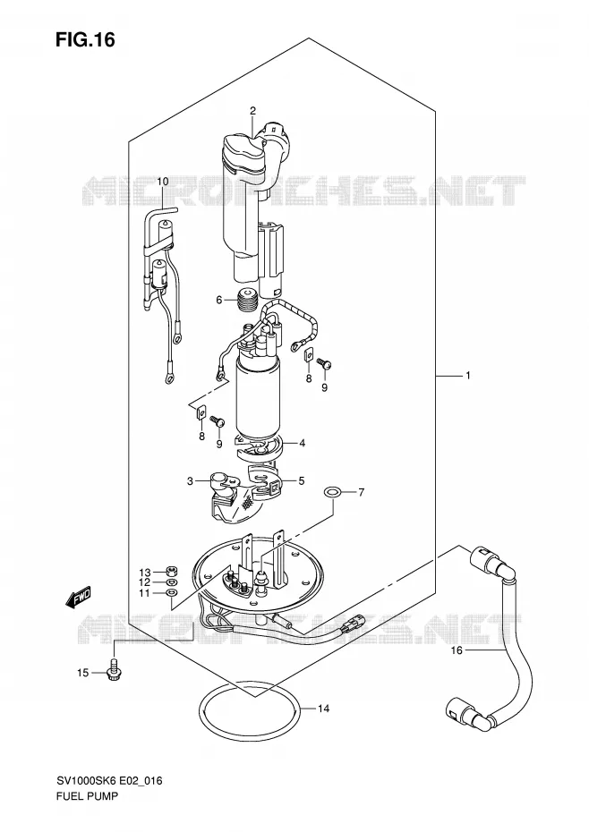 BENZINE POMP Suzuki MOTO 1000 SV 2007  SV1000S2K7(E2)