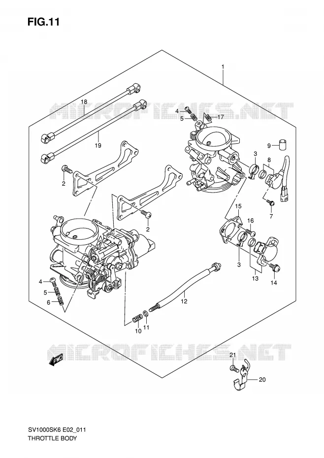 BRANDSTOFINJECTIE ASSY Suzuki MOTO 1000 SV 2006  SV1000S2K6(E2)