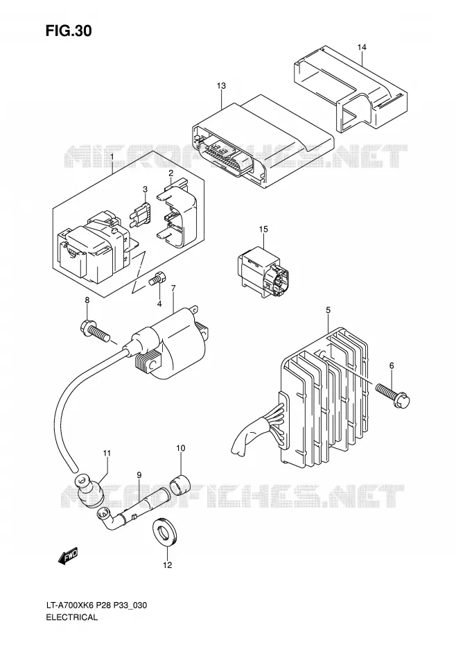 ELEKTRISCH (~F.NO.5SAAP41A 67110000) Suzuki QUAD 700 KINGQUAD 2007  LT-A700XK7(P28/P33)