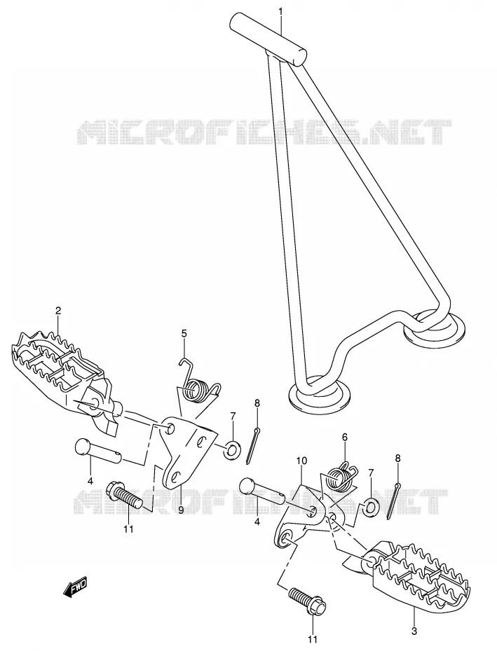 FOOTREST Suzuki MOTO 450 RM-Z 2006  RM-Z450K6(E3/E28)