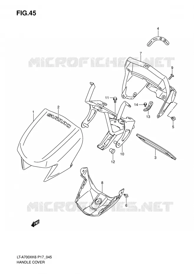 FRONT KUIP Suzuki QUAD 700 KINGQUAD 2007  LT-A700XK7(P17)