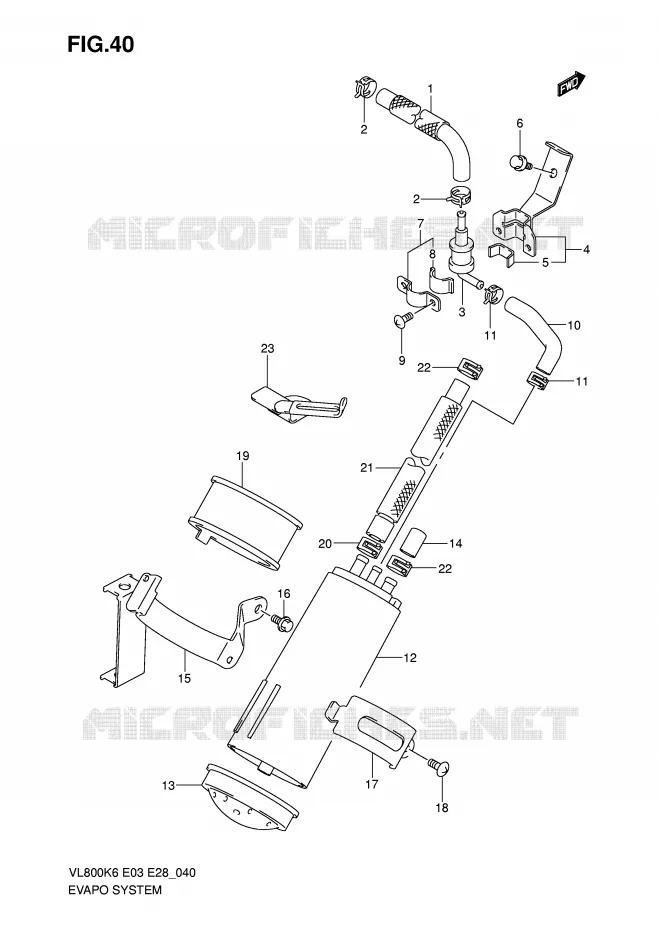 FUEL EVAP SYSTEM (MODEL K6/K7/K8 E33) Suzuki MOTO 800 VOLUSIA 2009  VL800TK9(E3/E28)
