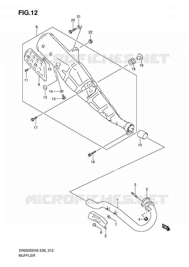 GELUIDDEMPER Suzuki MOTO 200 DR 2010  DR200SEL0(E6)