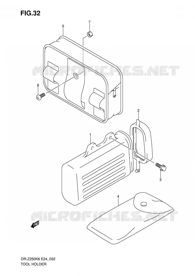 GEREEDSCHAPSKIST Suzuki MOTO 250 DR-Z 2006  DR-Z250K6(E24)