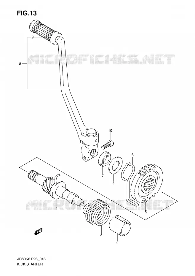KICKSTARTER Suzuki MOTO 80 JR 2006  JR80K6(P28)