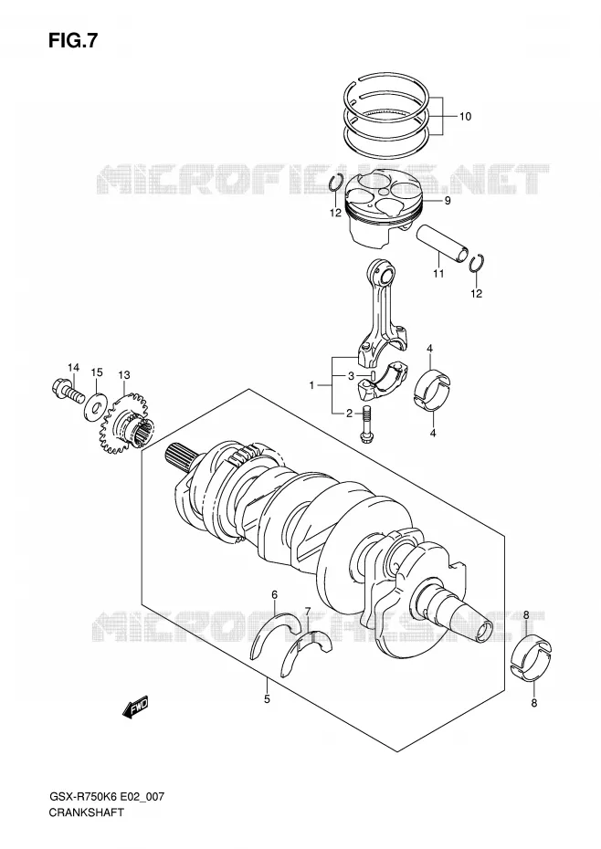 KRUKAS Suzuki MOTO 750 GSX-R 2006  GSX-R750K6(E2)