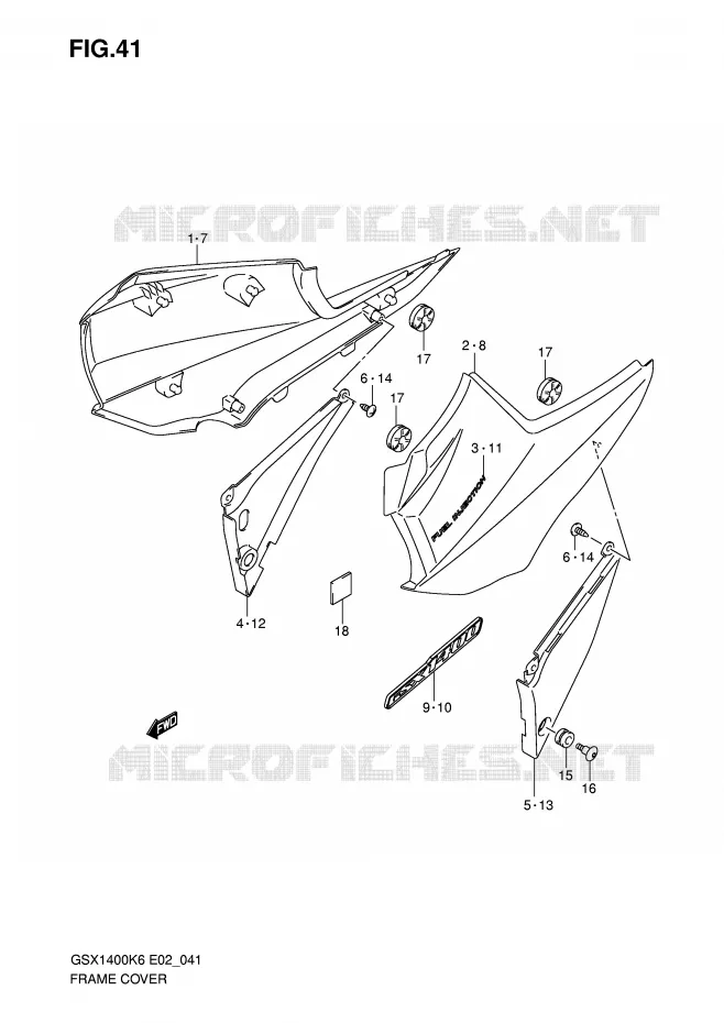 KUIP (GSX1400K6/K7) Suzuki MOTO 1400 GSX 2006  GSX1400U1K6(E2)