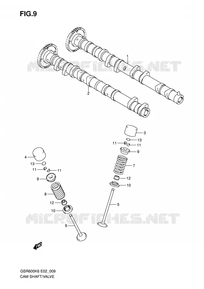 NOKKENAS - VALVES Suzuki MOTO 600 GSR 2008  GSR600AK8(E2)