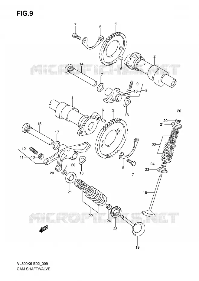 NOKKENAS - VALVES Suzuki MOTO 800 VOLUSIA 2007  VL800CK7(E2)