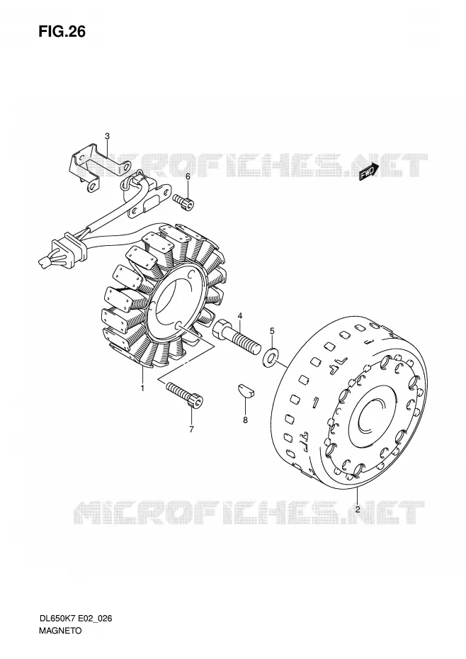 ONTSTEKING (MODEL K7) Suzuki MOTO 650 V-STROM 2010  DL650UEL0(E2)