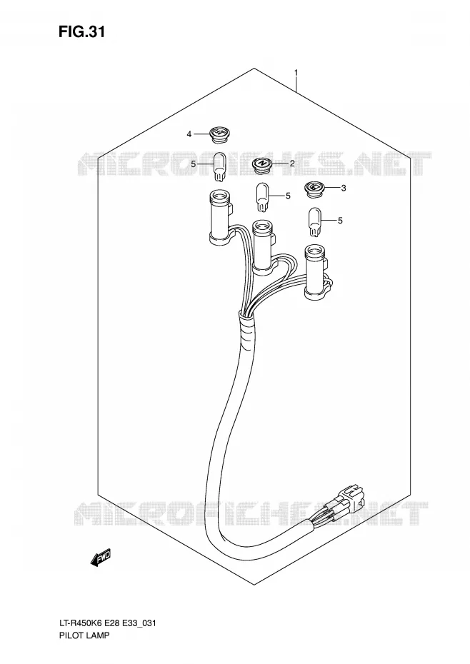 PILOT LAMPEN Suzuki QUAD 450 QUADRACER 2007  LT-R450K7(E28/E33)