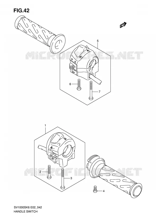 SCHAKELAARS (SV1000/U1/U2) Suzuki MOTO 1000 SV 2007  SV1000SK7(E2)