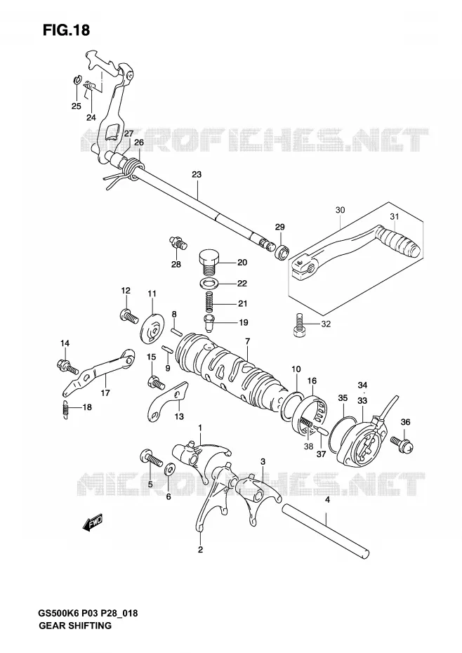 SCHAKELEN ASSY Suzuki MOTO 500 GS-F 2004  GS500FK4(P3)