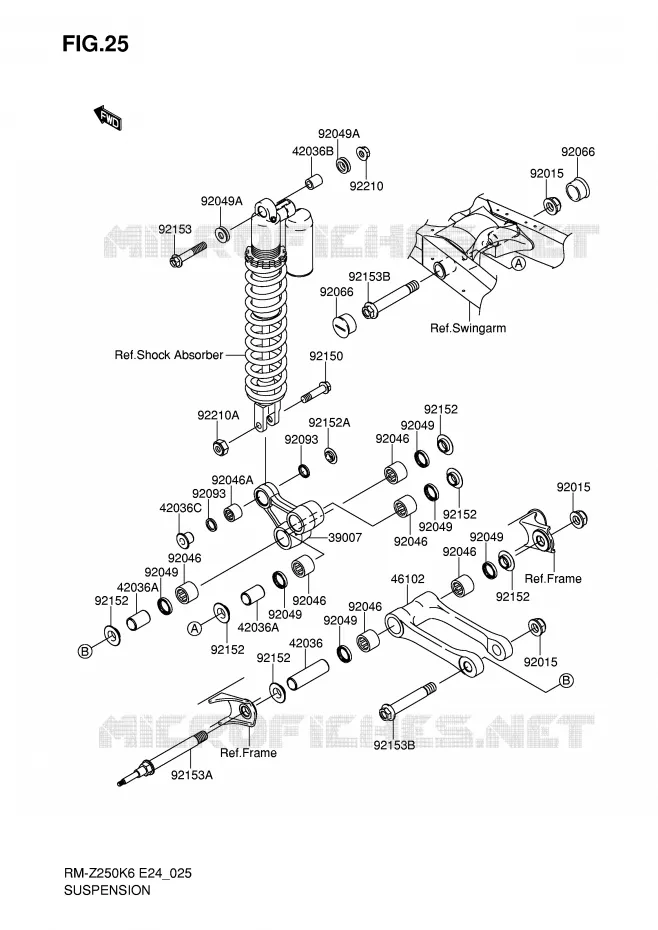 SCHORSING  Suzuki MOTO 250 RM-Z 2006  RM-Z250K6(E24)