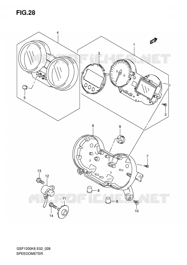SNELHEIDSMETER (GSF1200SK6/SAK6) Suzuki MOTO 1200 BANDIT 2006  GSF1200AK6(E2)