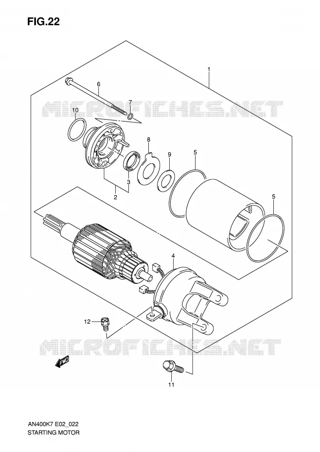 STARTMOTOR Suzuki SCOOTER 400 BURGMAN 2010  AN400L0(E2)