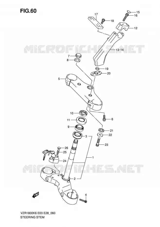 STUURKOLOM Suzuki MOTO 1800 INTRUDER 2007  VZR1800ZK7(E3/E28)