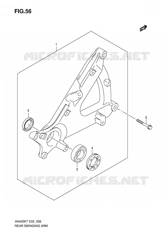 SWINGARM Suzuki SCOOTER 400 BURGMAN 2010  AN400AL0(E2)