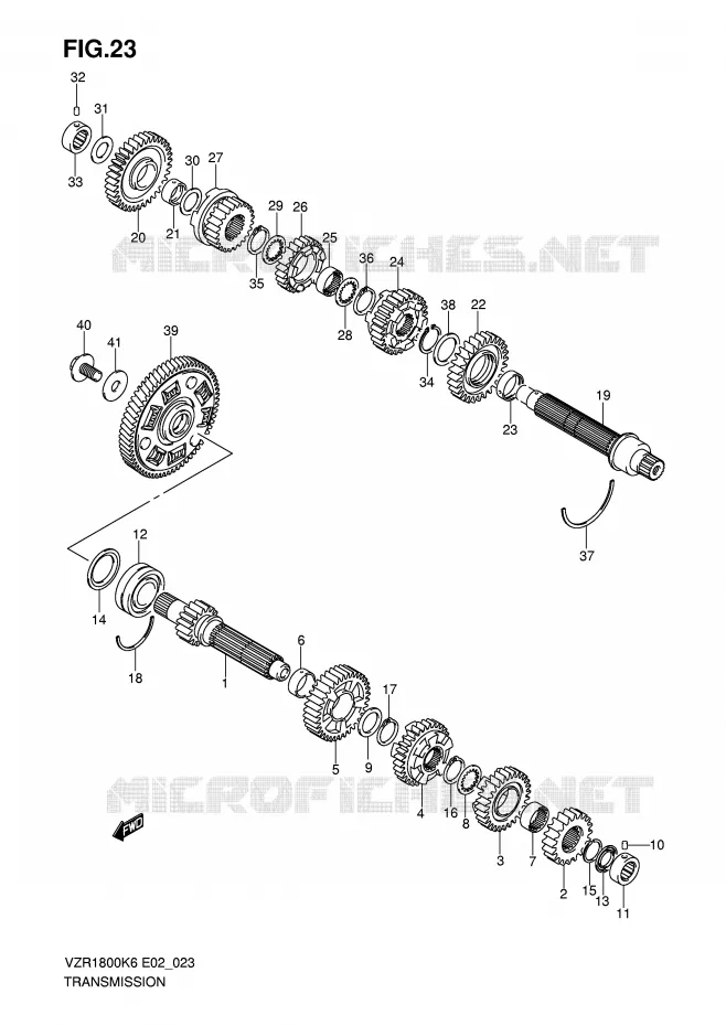 TRANSMISSION (MODEL K6/K7/K8/K9) Suzuki MOTO 1800 INTRUDER 2007  VZR1800ZU2K7(E2)