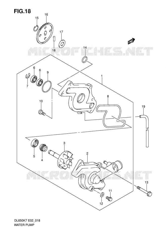 WATERPOMP Suzuki MOTO 650 V-STROM 2007  DL650U3K7(E2)