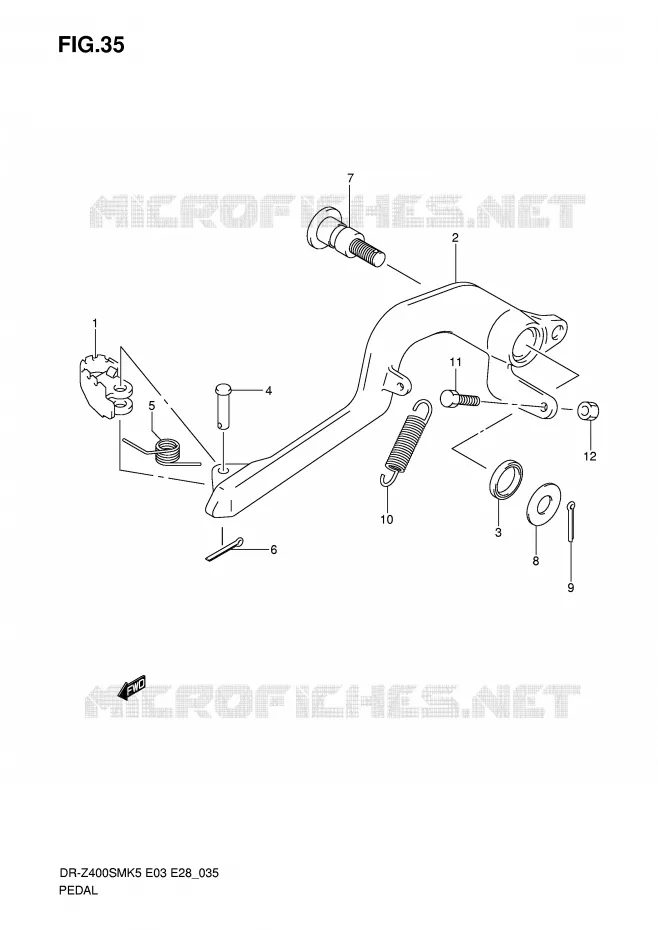 ACHTERREM Suzuki MOTO 400 DR-Z 2006  DR-Z400SMK6(E3/E28)