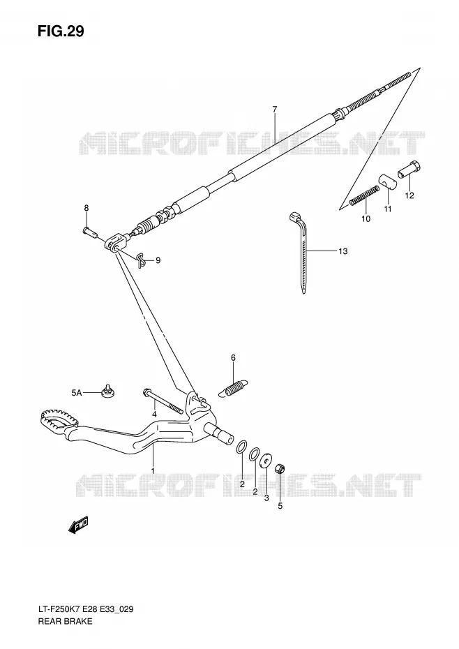 ACHTERREM Suzuki QUAD 250 OZARK 2009  LT-F250K9(E28/E33)