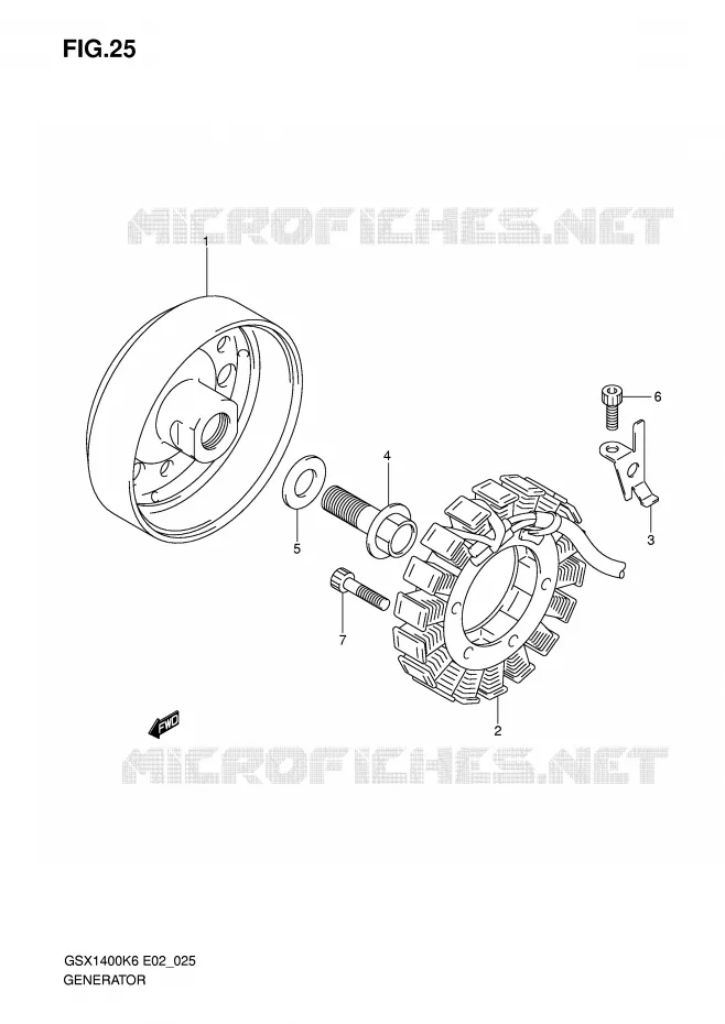 ALTERNATOR Suzuki MOTO 1400 GSX 2007  GSX1400ZK7(E2)