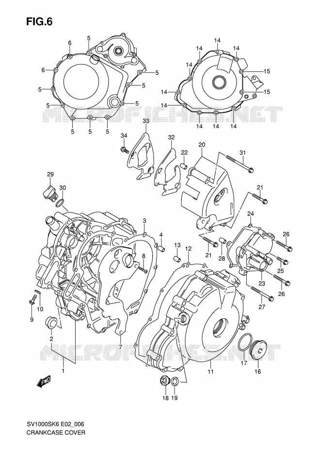 CASING Suzuki MOTO 1000 SV 2006  SV1000K6(E2)