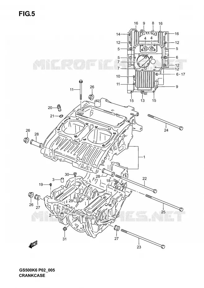 CASING Suzuki MOTO 500 GS-F 2005  GS500FK5(P19)