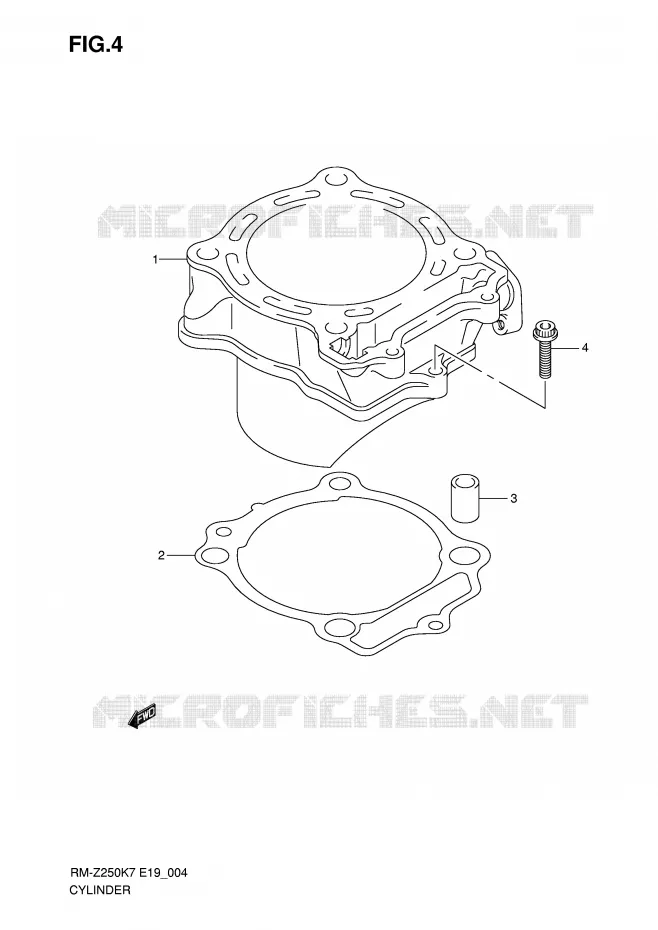 CILINDER Suzuki MOTO 250 RM-Z 2009  RM-Z250K9(E19)
