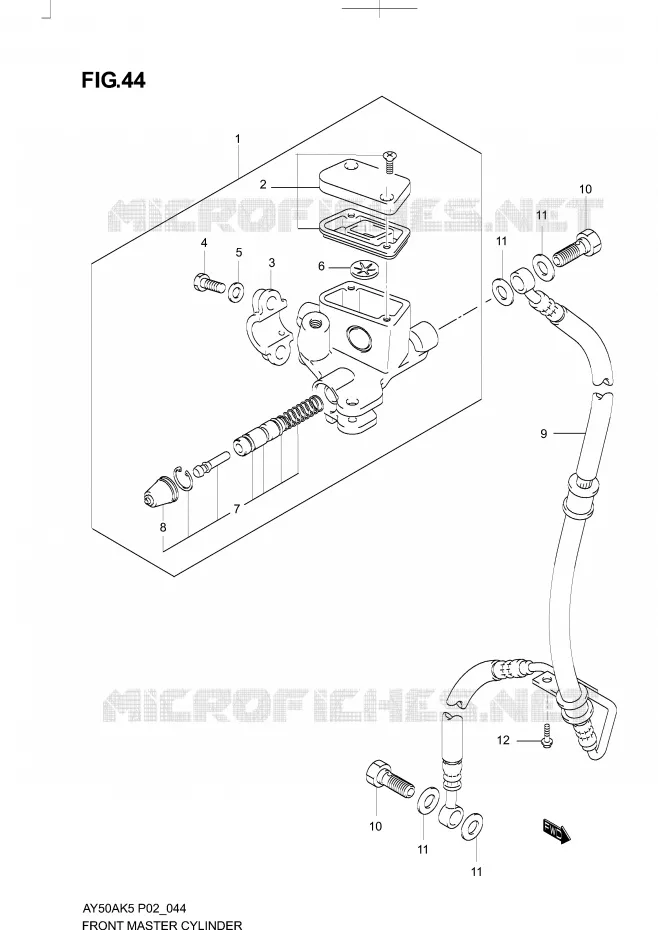 FRONT HOOFDREMCILINDER Suzuki SCOOTER 50 KATANA 2006  AY50AK6