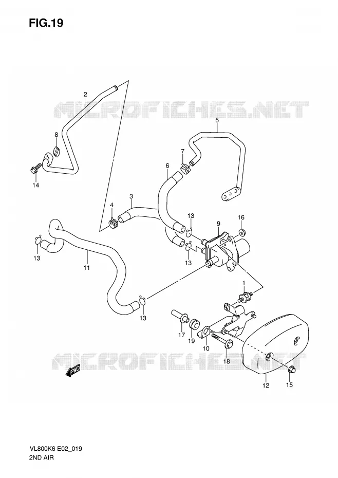 FUEL EVAP SYSTEM (MODEL K6/K7/K8) Suzuki MOTO 800 VOLUSIA 2007  VL800K7(E2)